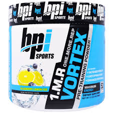 bpi sports 1 m r vortex pre powder blueberry lemon ice 5 3 oz 150 g discontinued item
