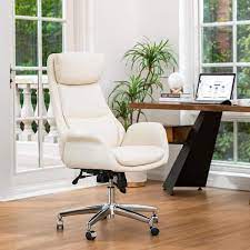cream leather executive chair