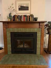 Craftsman Inspired Fireplace Tile