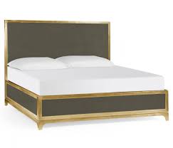 the bed on the legs and high headboard