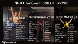the 100 best crossfit wod list with pdf