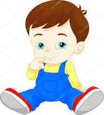 cartoon cute baby boy stock vector by