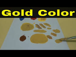 How To Make Gold Color By Mixing Paint
