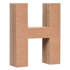 Cardboard Letter H