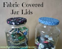 How To Decorate Jar Lids With Fabric
