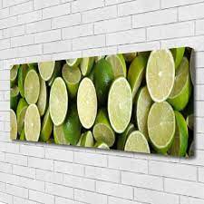 Canvas Wall Art Lime Kitchen Green