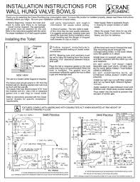 Installation Instructions For Wall Hung