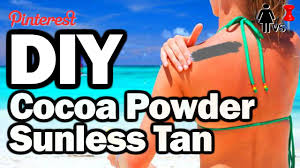 diy cocoa powder sunless tan lotion