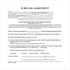 Commercial Sublease Agreement Template Word Office Space Sublease