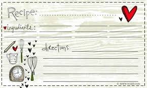 Recipe Template For Word Cookbook Astounding Card Free