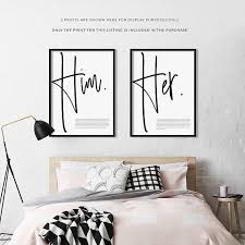Poster For Her Above Bed Wall Decor