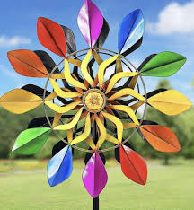 Kinetic Wind Spinner With Garden Stake