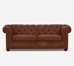 chesterfield leather sofa pottery barn