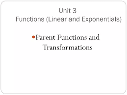 Functions Linear And Exponentials