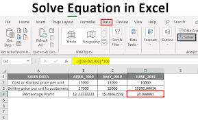 Solve Equation In Excel How To Solve