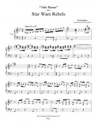 Reviewed in the united states on august 4, 2017. Star Wars Rebels Title Theme Kevin Kiner Piano Sheet Music Soundtracks