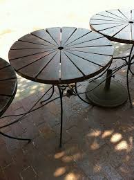 Rustic Wood Patio Table