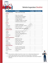 inspection checklist templates for ms word