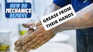 mechanics remove grease from hands