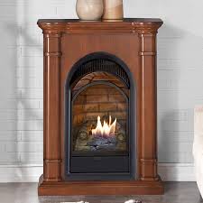 Ventless Gas Fireplace With Mantel