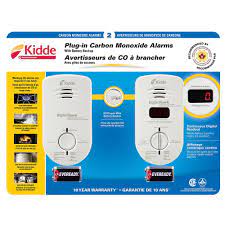 Only a working carbon monoxide detector can alert you and your family members if there is an unsafe level of gas leaking in your home. Kidde Plug In Co Alarm 2 Pack The Home Depot Canada