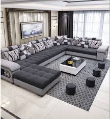 u shape living room sofa set