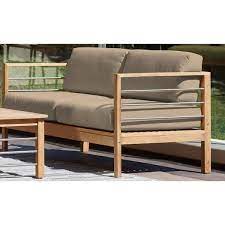 Leon 3 Person Teak Outdoor Couch With