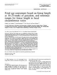 Pdf Fetal Age Assessment Based On Femur Length At 10 25