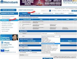 Using a credit card to access cash can seem like an appealing option. How To Pay Credit Card Bills Thru Metrobank Online Banking Banking 30198