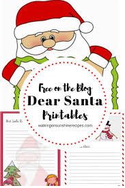 Free download & print letter to santa claus envelope template santa stamp 8. Dear Santa Printable For Christmas Walking On Sunshine Recipes