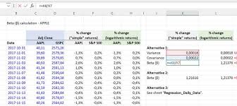 How To Calculate Beta In Excel All 3