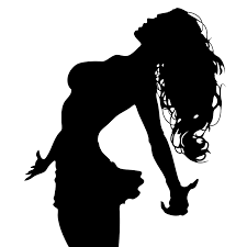 Wild Hair Woman Silhouette - Openclipart