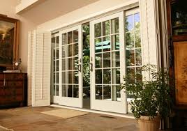 replacement sliding glass door with dog