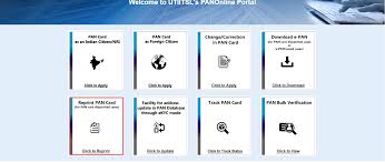 utiitsl apply for reprint of pan card