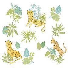 Yellow Leopard Spots Wall Decal