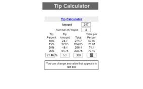 tip calculator extension opera add ons