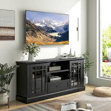 Farmhouse Tv Stand Tv Cabinet W Glass