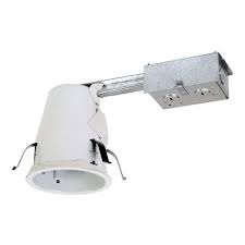 Halo E26 4 In Aluminum Recessed Lighting Housing For New Construction Ceiling Ic Air Tite Adjustable Socket Bracket E4icatsb The Home Depot