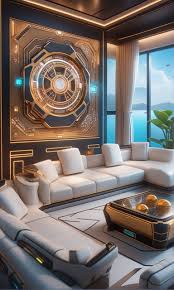 Living Room With Futuristic Furniture