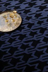 navy blue rug in a pattern
