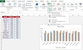 How To Create Column Chart In Microsoft Excel