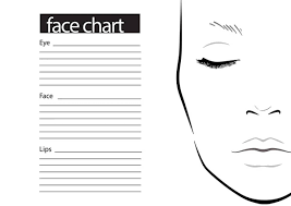 makeup face chart stock vrbilder