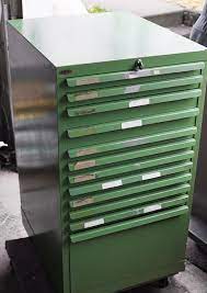 used lista tool cabinet large green 12