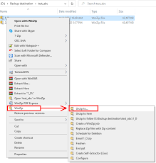 how to re a backup using winzip