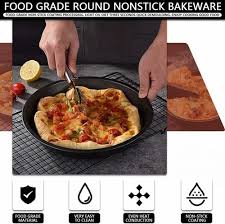 round carbon steel pizza baking pan set