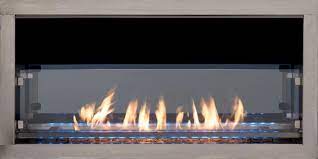 linear outdoor gas fireplace insert