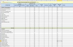 Free Construction Estimating Spreadsheet For Building And
