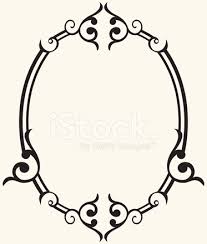 ornate oval frame stock photo royalty