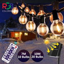 Solar String Lights G40 Shatterproof