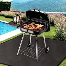 a charcoal grill mat is a safe addition